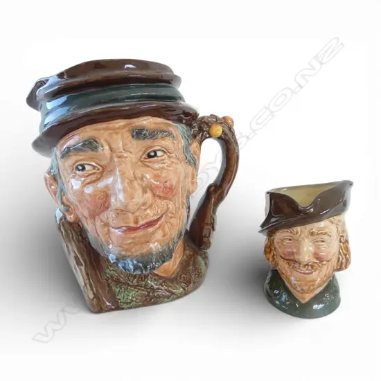 2 ROYAL DOULTON CHARACTER JUGS; JOHNNY APPLESEED & ROBIN HOOD