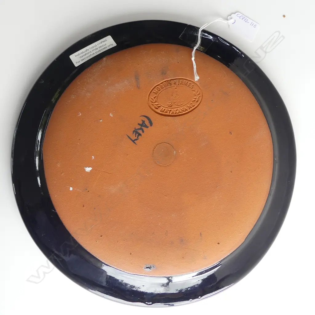 MORRIS & JAMES  HAND PAINTED CERAMIC PLATER (SMALL DISCOLORATION ON THE RIM) DIA.290mm Image 1++