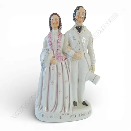 VICT STAFFORTSHIRE FLATBACK PRINCE & PRINCESS H260MM