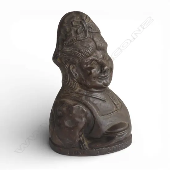 CAST IRON PIGGY BANK 'I LOVE A COPPER' H.150mm