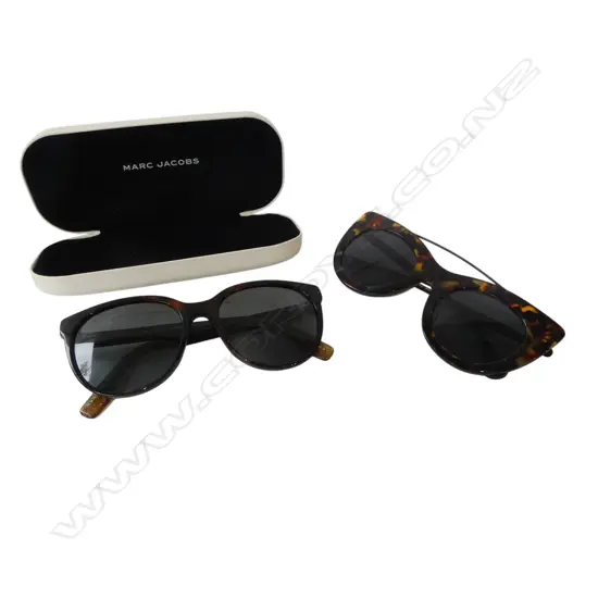 2 PRS SUNGLASSES; TRELISE COOPER / MARC JACOBS (w. CASE)