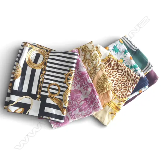 6 SILK SCARVES INCLDS Andre Luciano & Bellodgia de Caron Paris