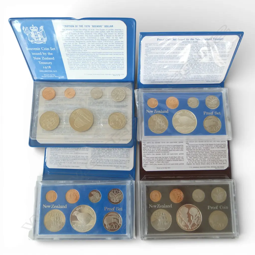 FOUR NZ PROOF COIN SETS 1982/1981/1982/1978 Image 1++
