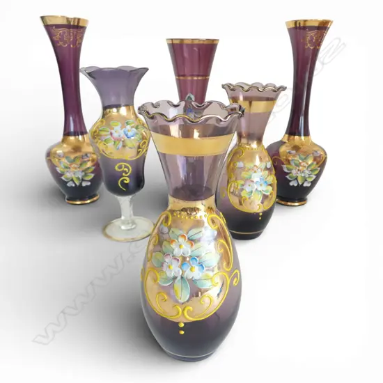 6 PCES VENETIAN GLASS H.225mm