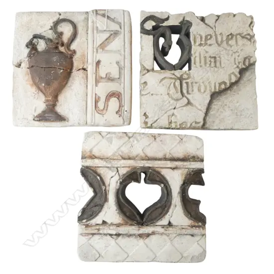 3 DECORATIVE TILES 210x210mm