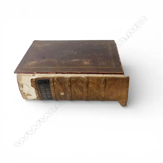 ANTIQUE DAVIDSONS BIBLE SPINE AF