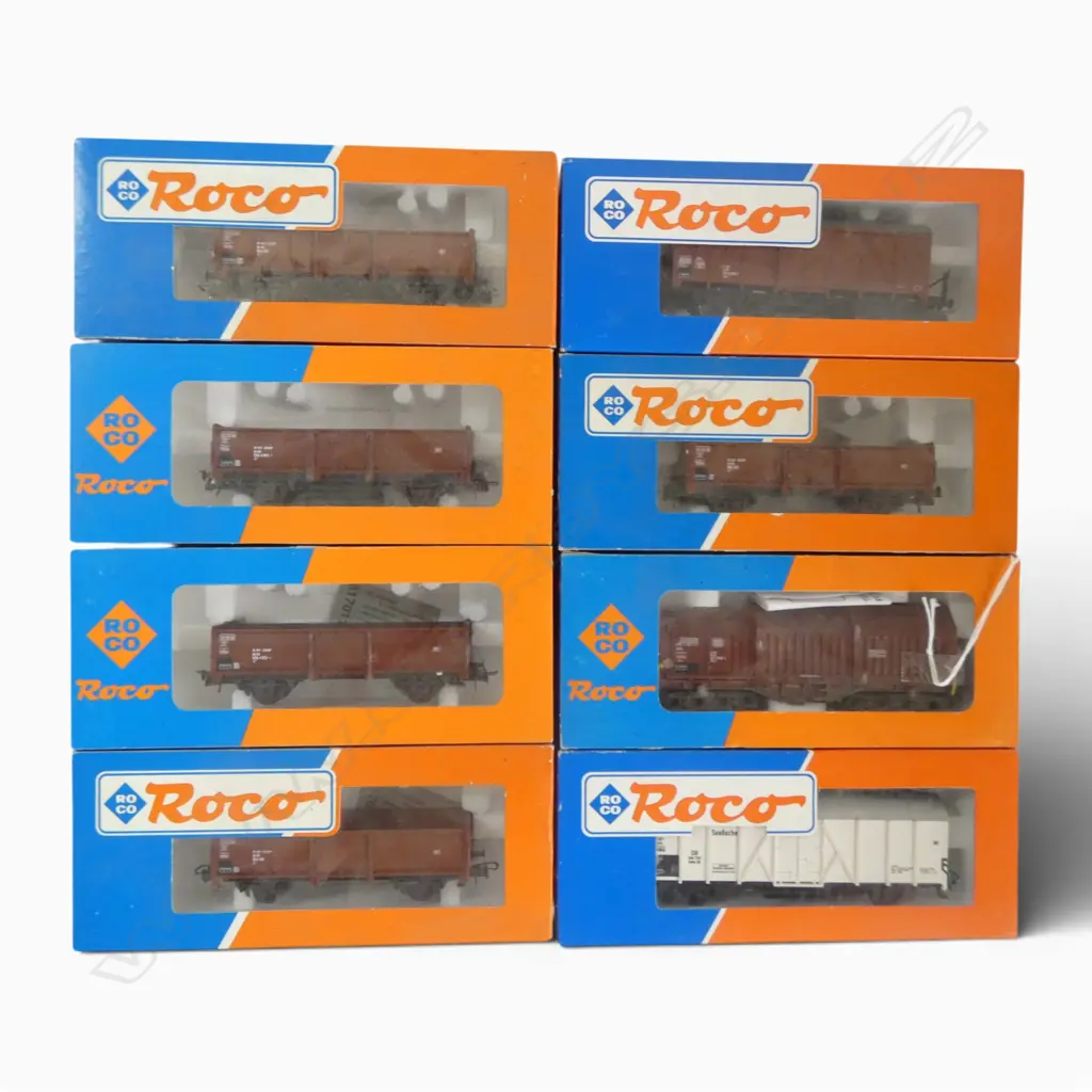 8 ASST. BOXED ROCO HO DB FREIGHT WAGONS ... Image 1++