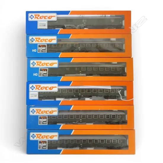6 ASST. BOXED ROCO HO DB PASSENGER COACHES ...