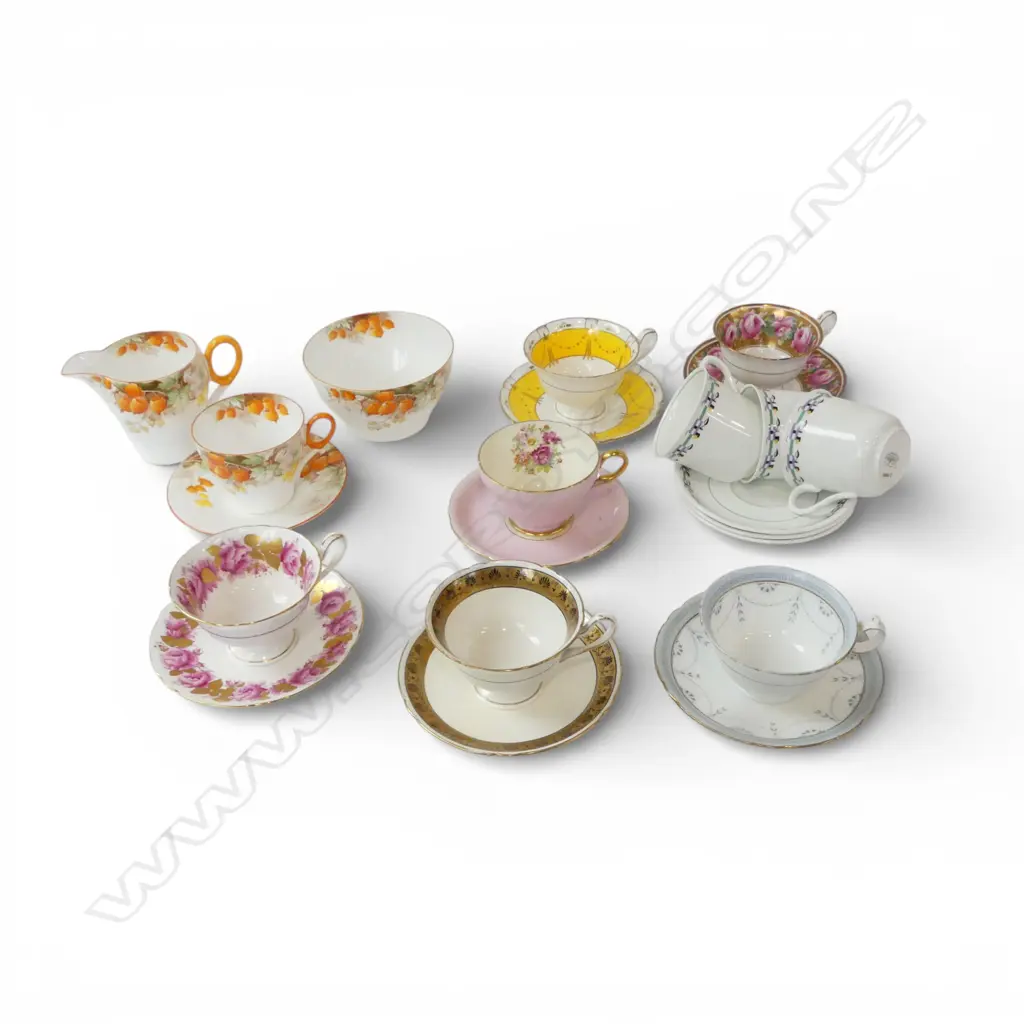 10 SHELLEY CHINA C/SS & CREAM SUGAR Image 1++