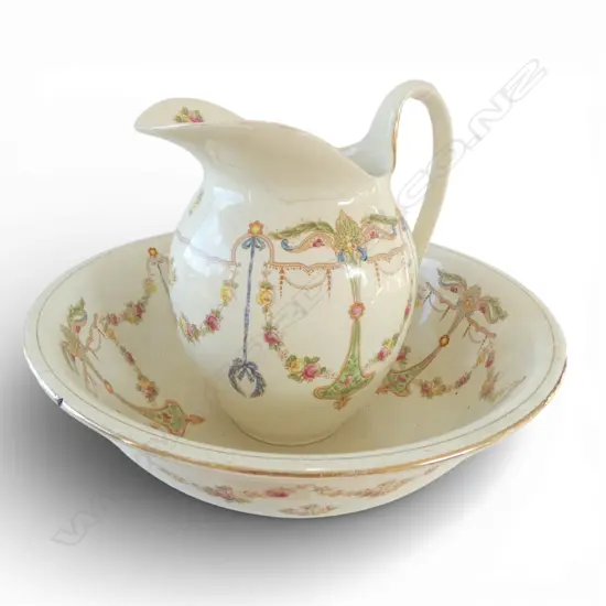 DEVON WARE JUG & BASIN H.280mm 