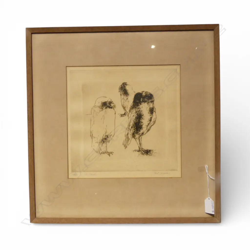 JACK COUGHLIN, BIRDS, ETCHING Ed. 9/100, 230x240mm Image 1++