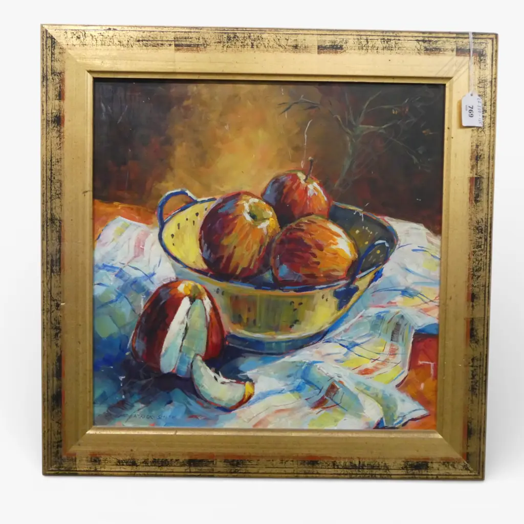 DEIRDRE HATRICK-SMITH, GALA APPLES, ACRYLIC ON BOARD, 370 X 370mm Image 1++