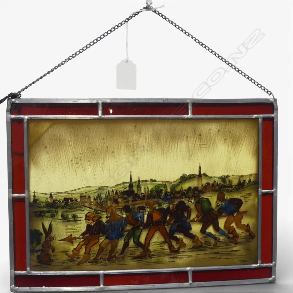 COLOURED GLASS PANEL 'THE 7 SWABIANS' 225x320mm Image 1++