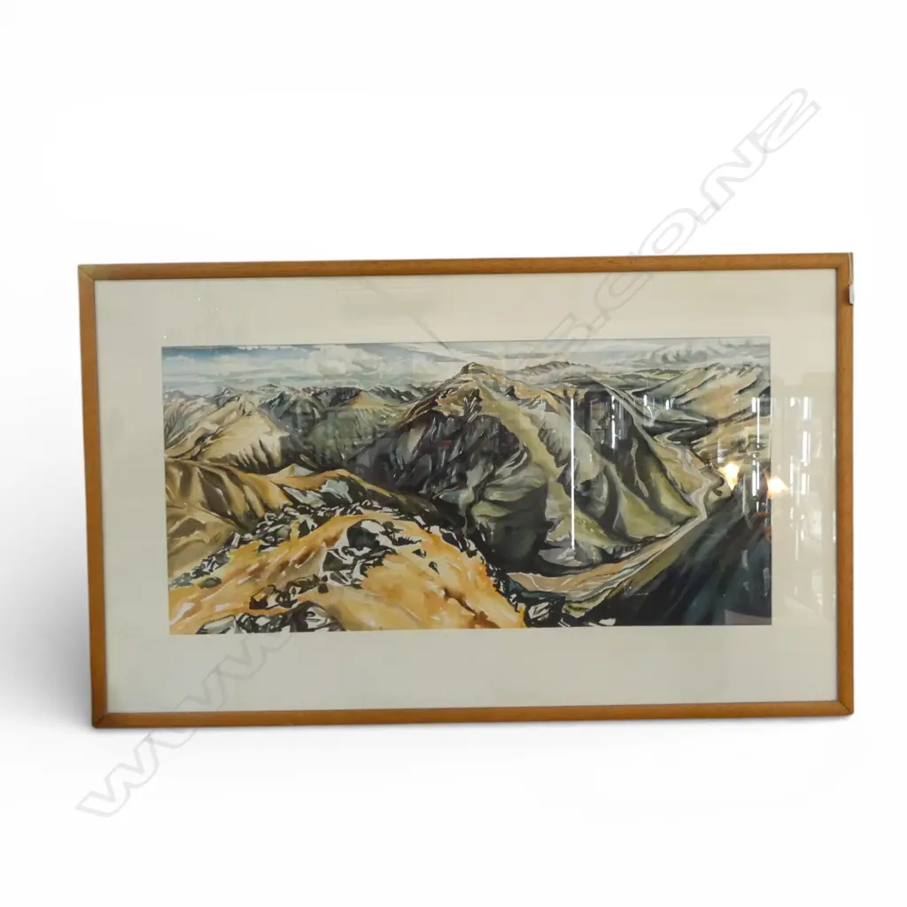 PENNY CLARKE, MOUNTAIN LANDSCAPE, WC 535x1120mm Image 1++