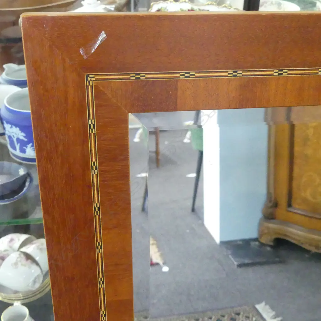 BEVEL EDGED MIRROR IN INLAID FRAME 1000x700mm Image 1++