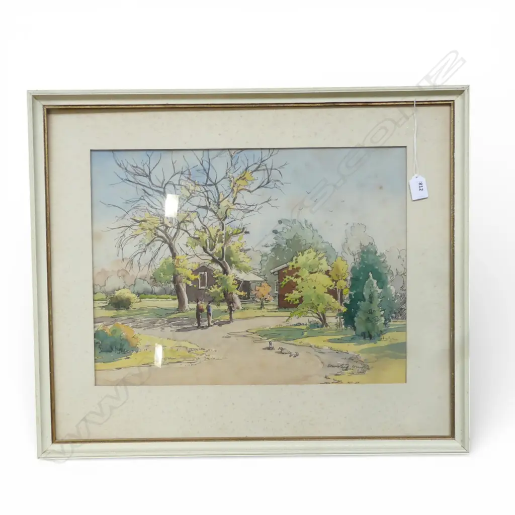 DOROTHY MAYS 'OHAU CHANNEL ROTORUA' WC 355x470mm Image 1++