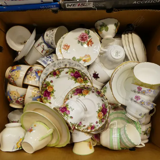 COLLECTION OF ASST. FANCY CHINA TRIOS etc Incl. ROYAL ALBERT, SHELLEY, etc