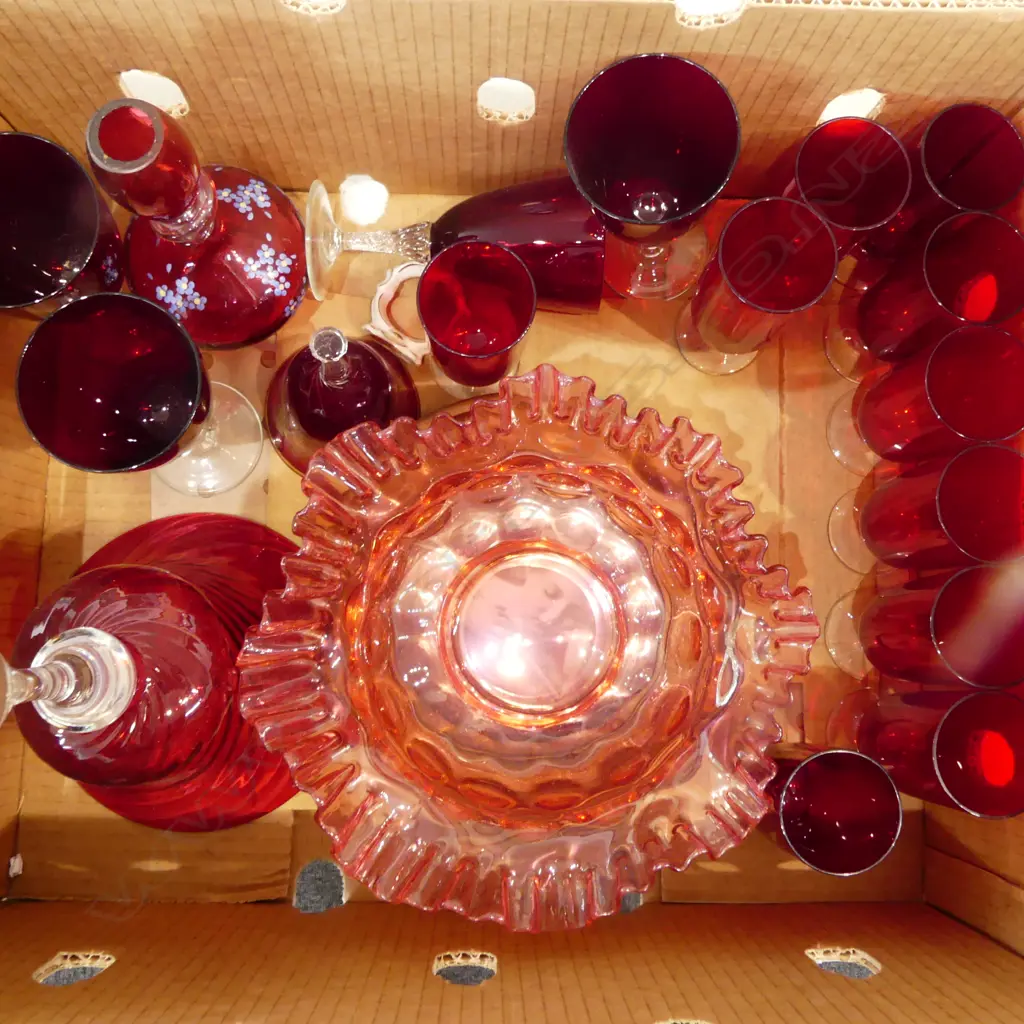 ASST. RED / CRANBERRY GLASS Image 1++