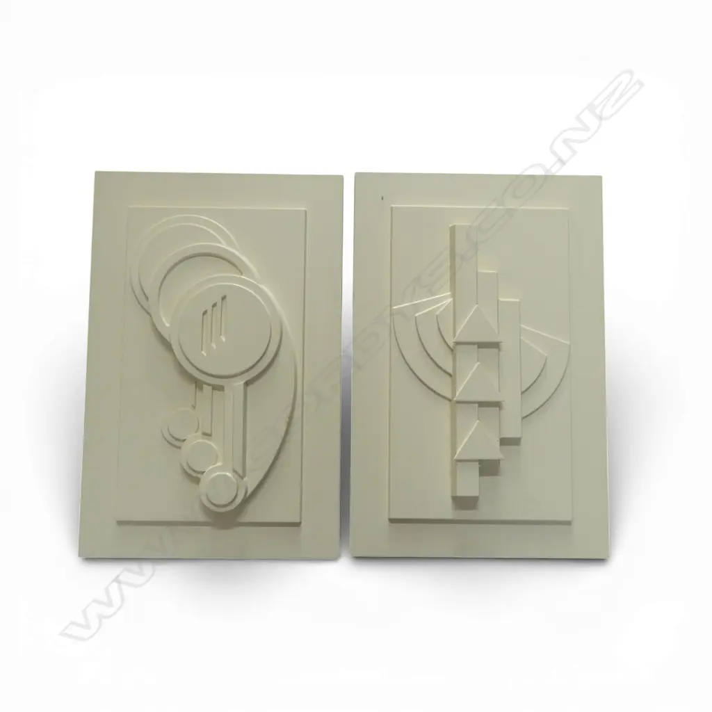 2 ART DECO STYLE ARCHITECTURAL PANELS 620x410mm Image 1++