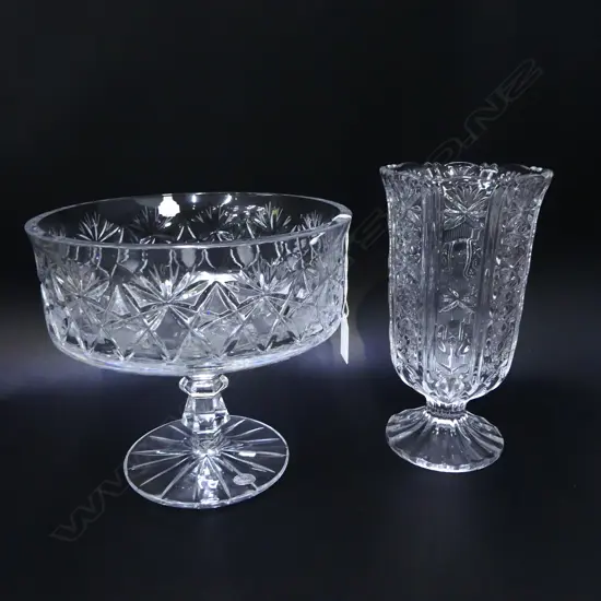 CRYSTAL COMPORT & VASE H.250mm