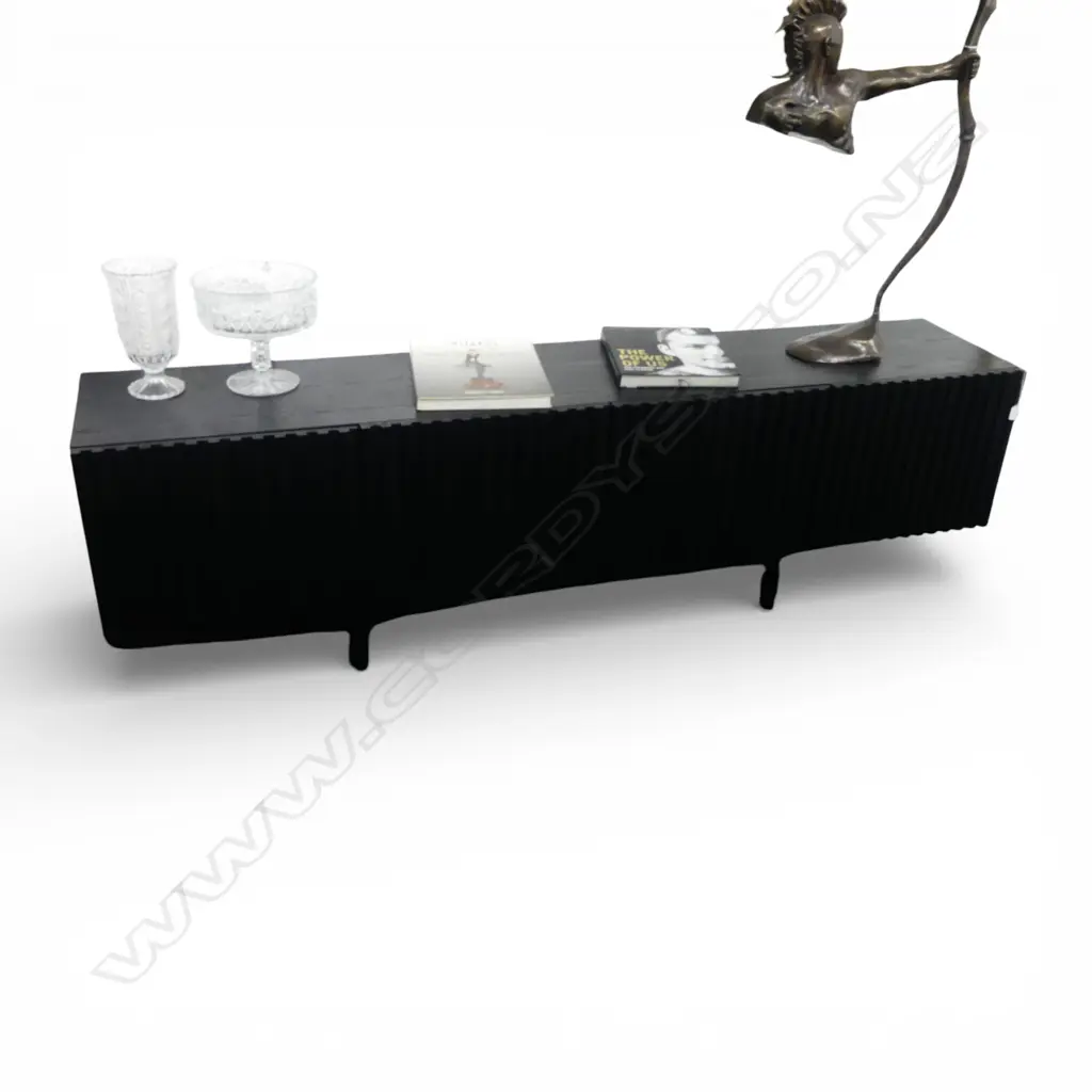 MODERN EBONISED SIDEBOARD 2000x405x625mm Image 1++
