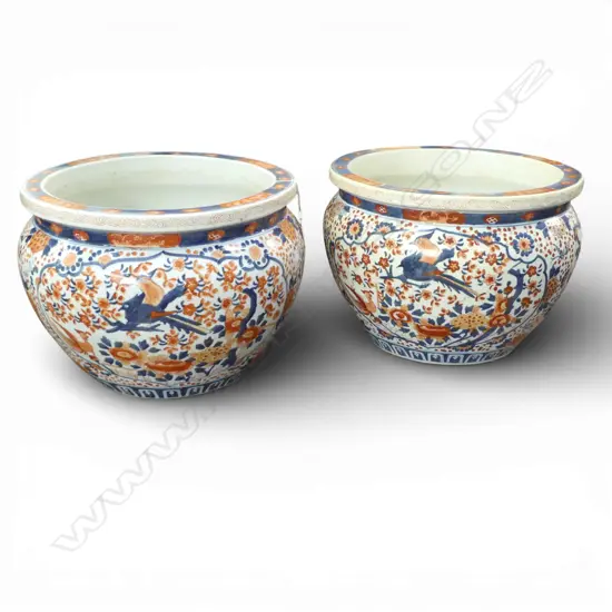 PR ORIENTAL IMARI JARDINIERE PLANT POTS H.290mm, 400mm dia