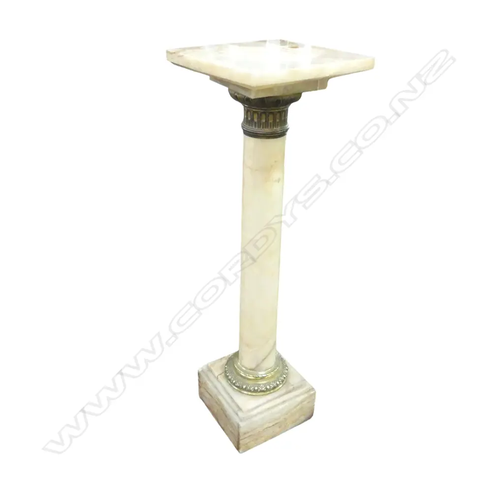 ALABASTER & GILT METAL COLUMN/STAND H.1050mm Image 1++