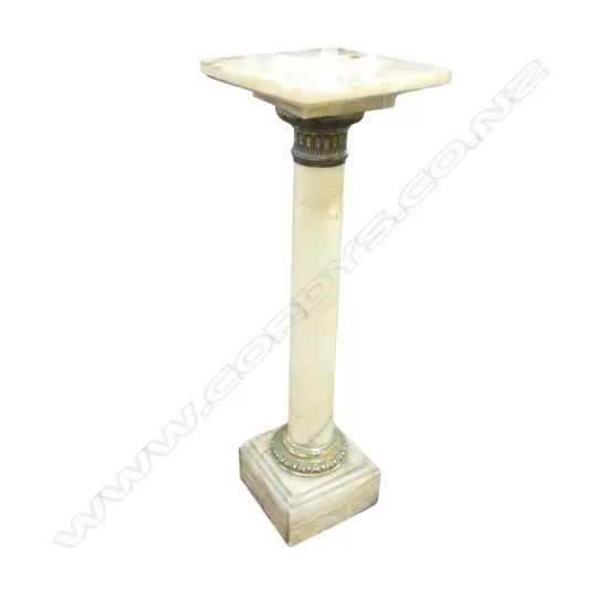 ALABASTER & GILT METAL COLUMN/STAND H.1050mm