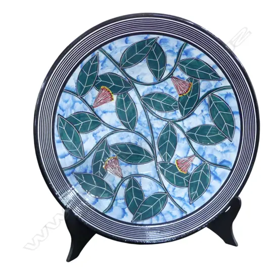 JENGIS POOR, POTTERY DISH, ON STAND, Dia.480mm