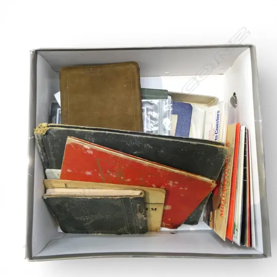 ASST. STAMPS, CIG. CARDS, AUTOGRAPH BOOKS etc