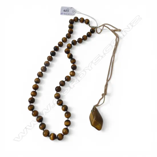 2 TIGER EYE NECKLACES
