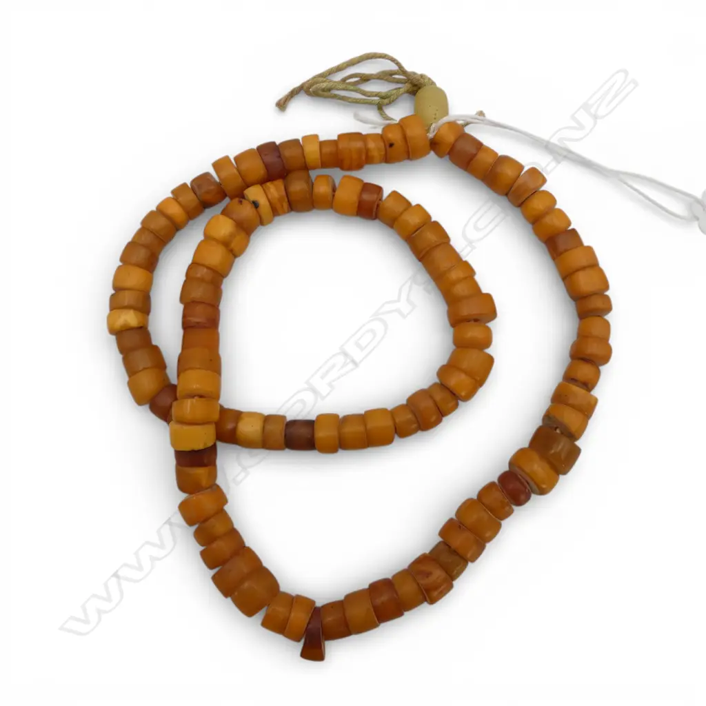 OLD TIBETAN AMBER NECKLACE, L.600mm Image 1++