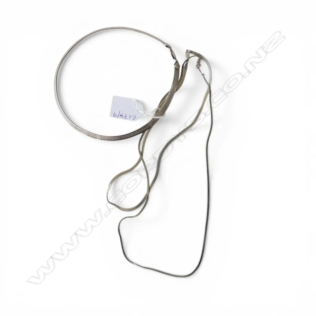 3 STG SILVER NECKLACES 47gms Image 1++