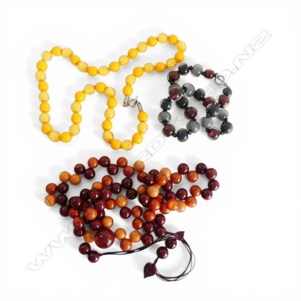 3 ZSISKA BRAND MODERN BRIGHT COLOURED NECKLACES, high-quality & durable resin Image 1++