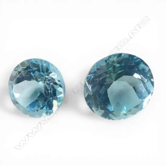 2 x ROUND CUT LOOSE TOPAZ, 8.25ct & 4.57ct
