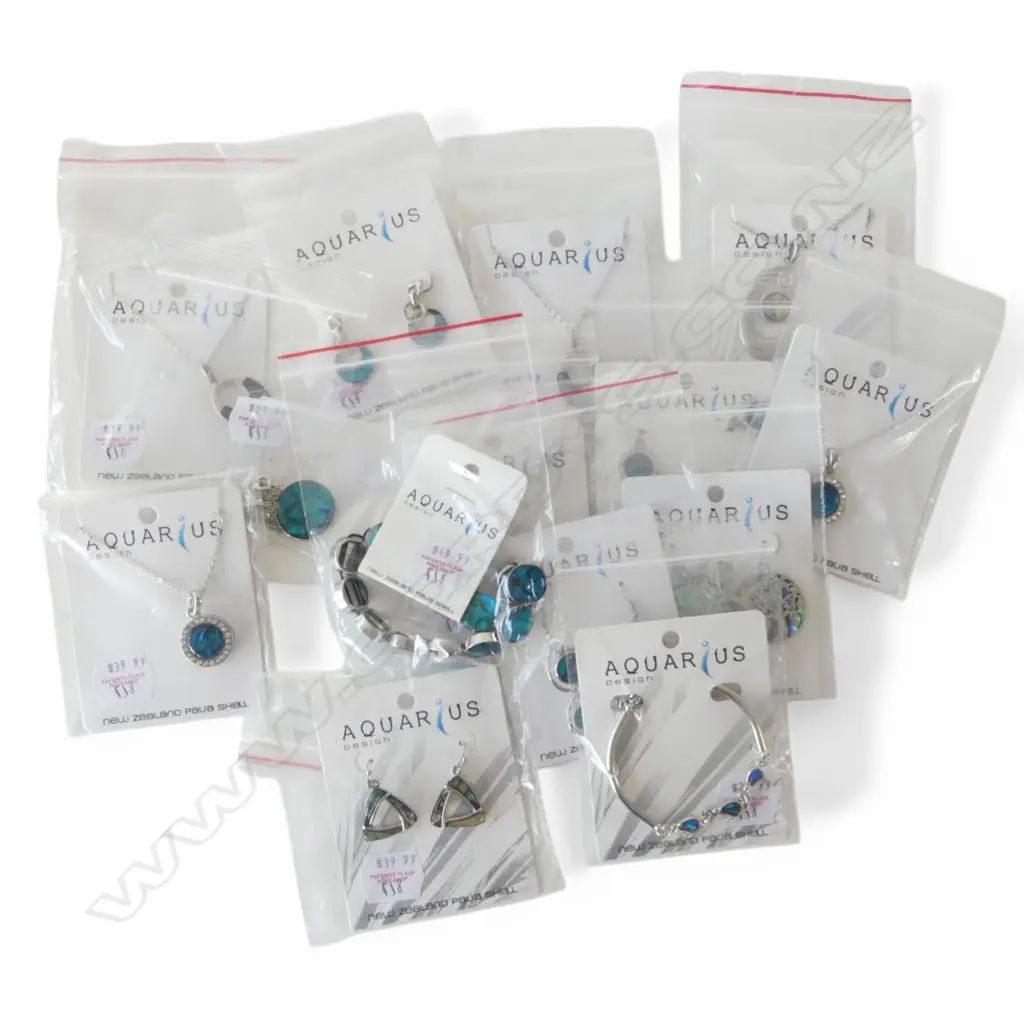 10 PCS CARDED PAUA SHELL JEWELLERY, new old stock Image 1++
