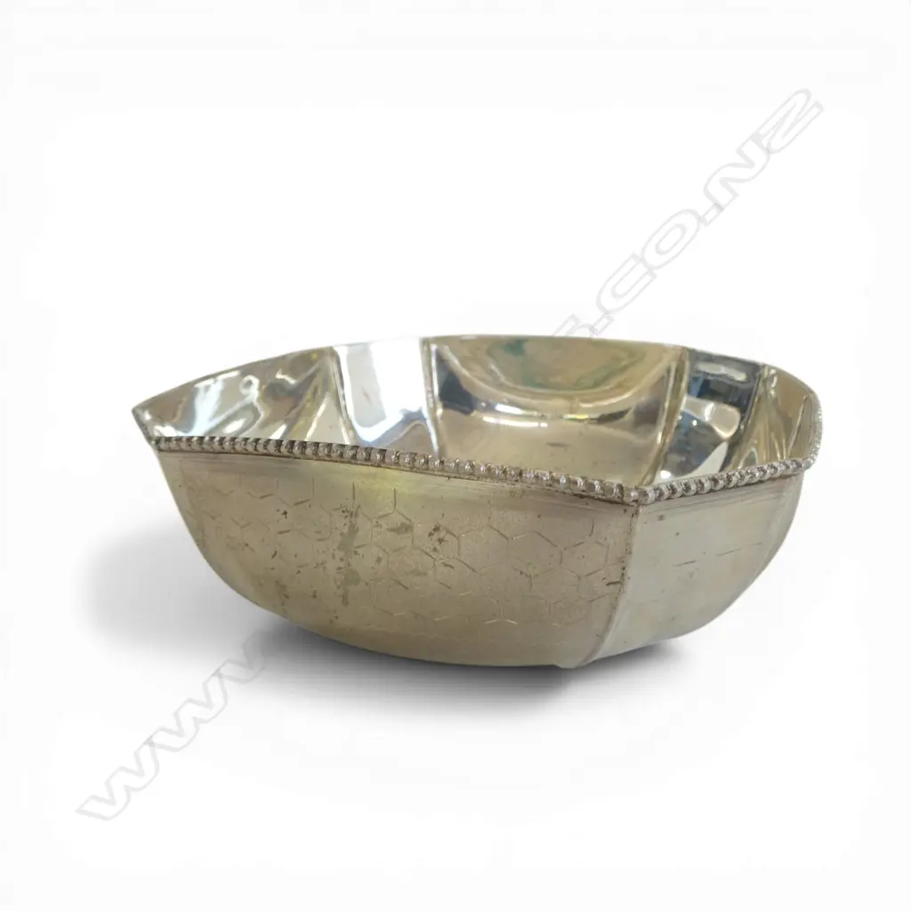SILVER BOWL? MARKED INTERIOR DIA 140 113GMS Image 1++