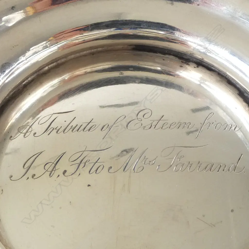 LIKELY LATE GEORGIAN STG SILVER BOWL, HALLMARKS RUBBED, POSSIBLY LONDON, 529gms Image 1++