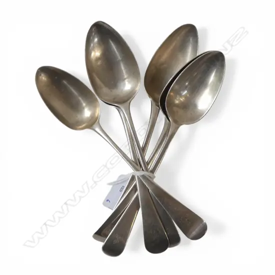 6 GEO S/SILVER DESSERT SPOONS 207GMS