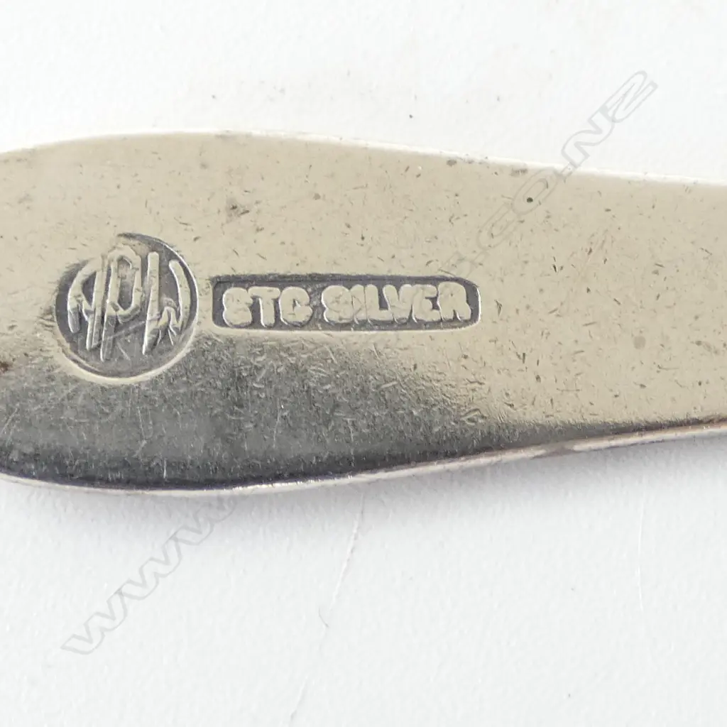 2 SILVER SPOONS; 2 925 INCL. GEORG JENSEN 39gms, ETHIOPIA 830 SILVER 36gms & 1 BUTTER KNIFE Image 1++