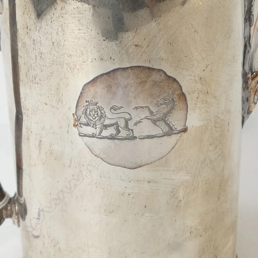 OLD SILVER PLATE JUG H.200mm faults Image 1++