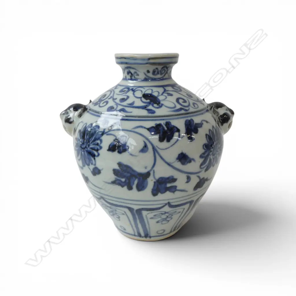 CHINESE B/W VASE H.135mm Image 1++