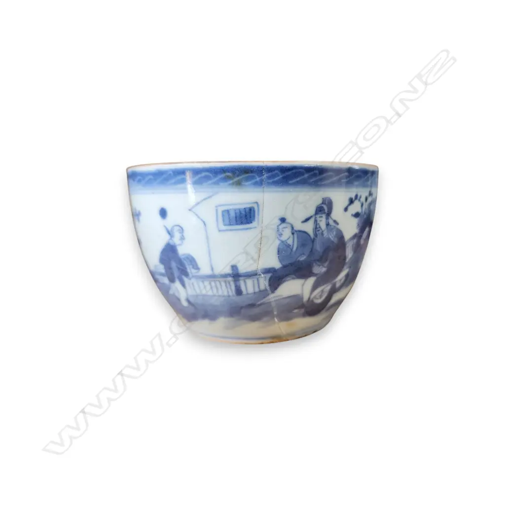 CHINESE BLUE AND WHITE PORCELAIN TEA BOWL FAULTS Image 1++