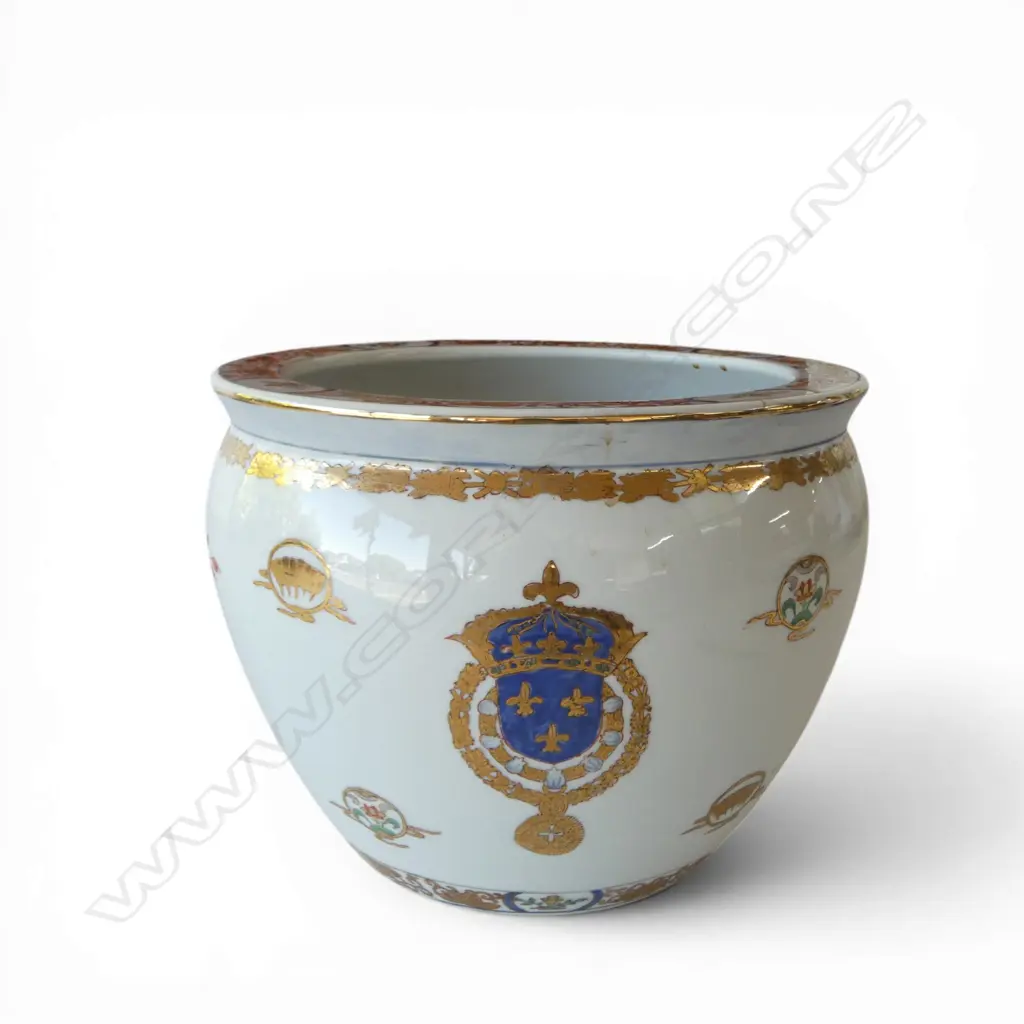 ORIENTAL AMORIAL STYLE JARDINIERE PLANT POT H. PLANT POT H.210mm, 280mm dia + BOX Image 1++