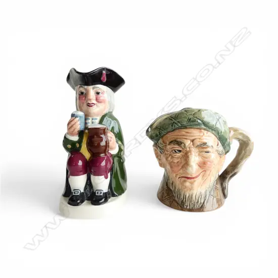 2 MUSICAL JUGS; CROWN DEVON H.220mm, ROYAL DOULTON 'THE CAMPBELLS ARE COMING'