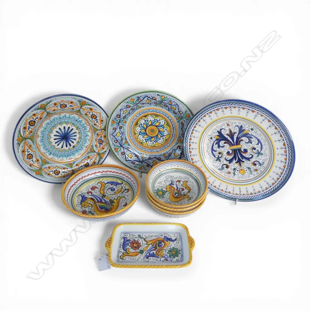 8 PCES ITALIAN MAJOLICA 1 BOWL AF Image 1++