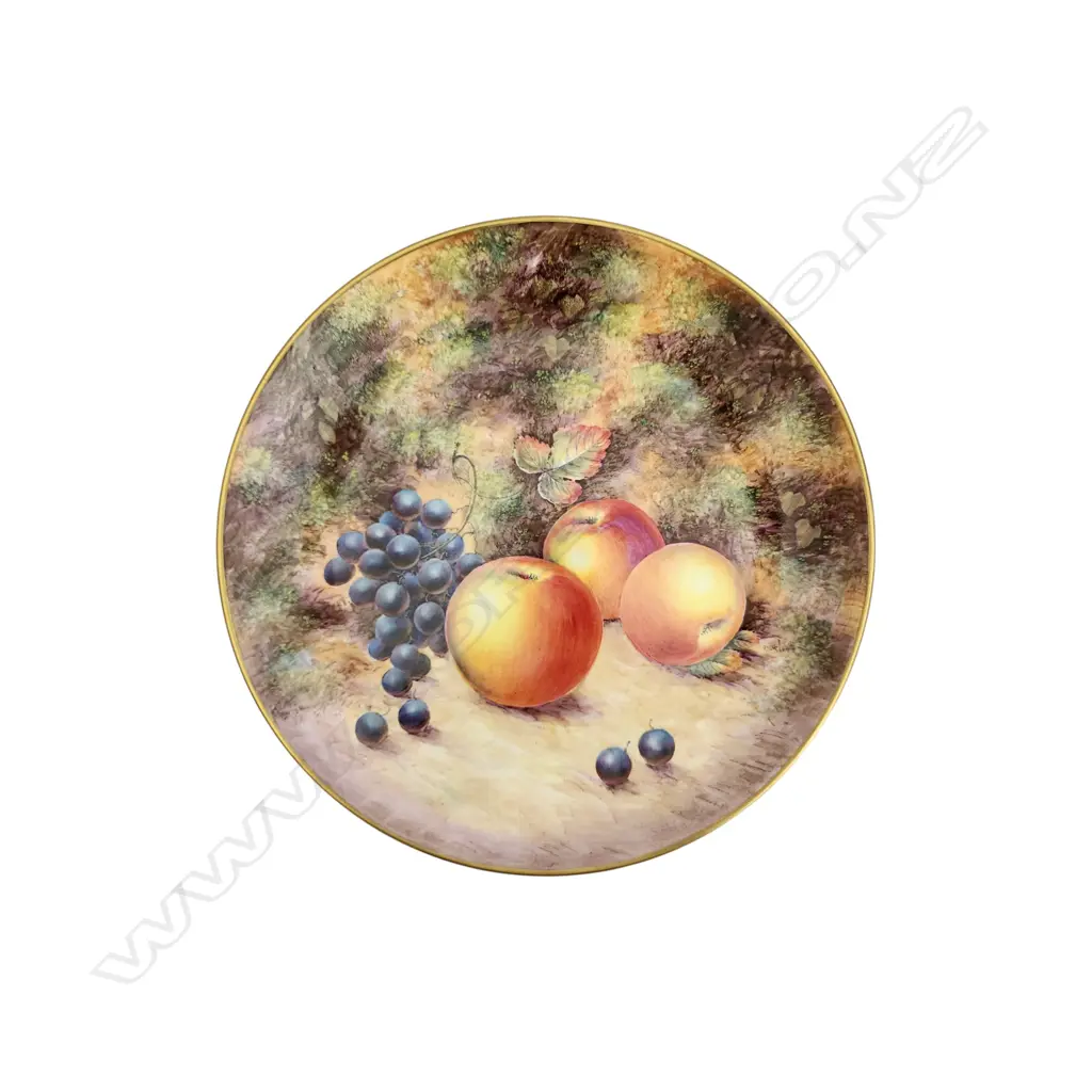 HAND-PAINTED CHINA 'FALLEN FRUITS' PLATE Image 1++