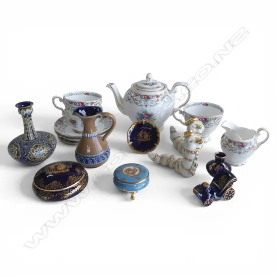 ASST. CHINA INCL. DOULTON JUG & VASE H.120mm