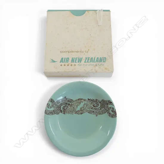 BOXED CROWN LYNN AIR NEW ZEALAND BUTTER DISH 