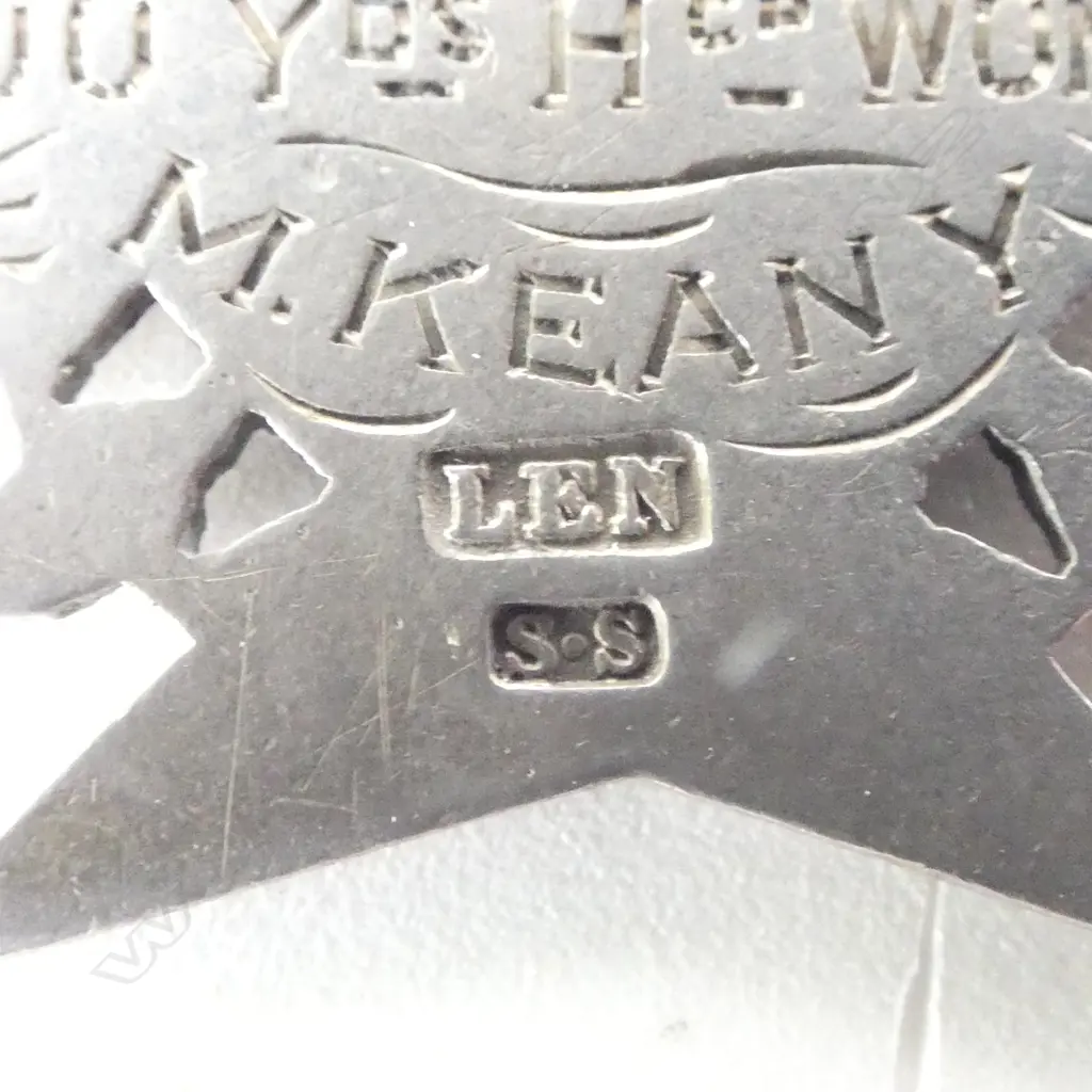 4 STG SILVER FOB MEDALLIONS 2 w. gold? shields 26.36gms Image 1++